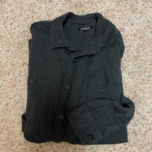 Express Black Long Sleeve Casual Button Down - L - Picture 1 of 3